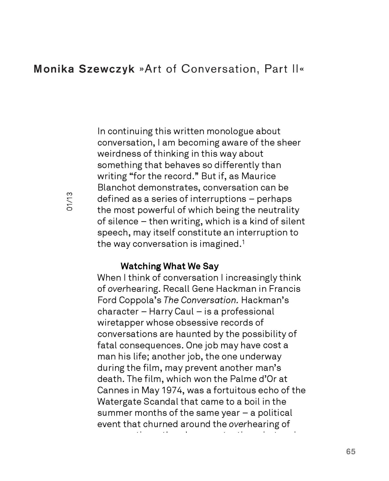 Membrane d14 SESSIONS #5 with Monika Szewczyk, Curator documenta 14