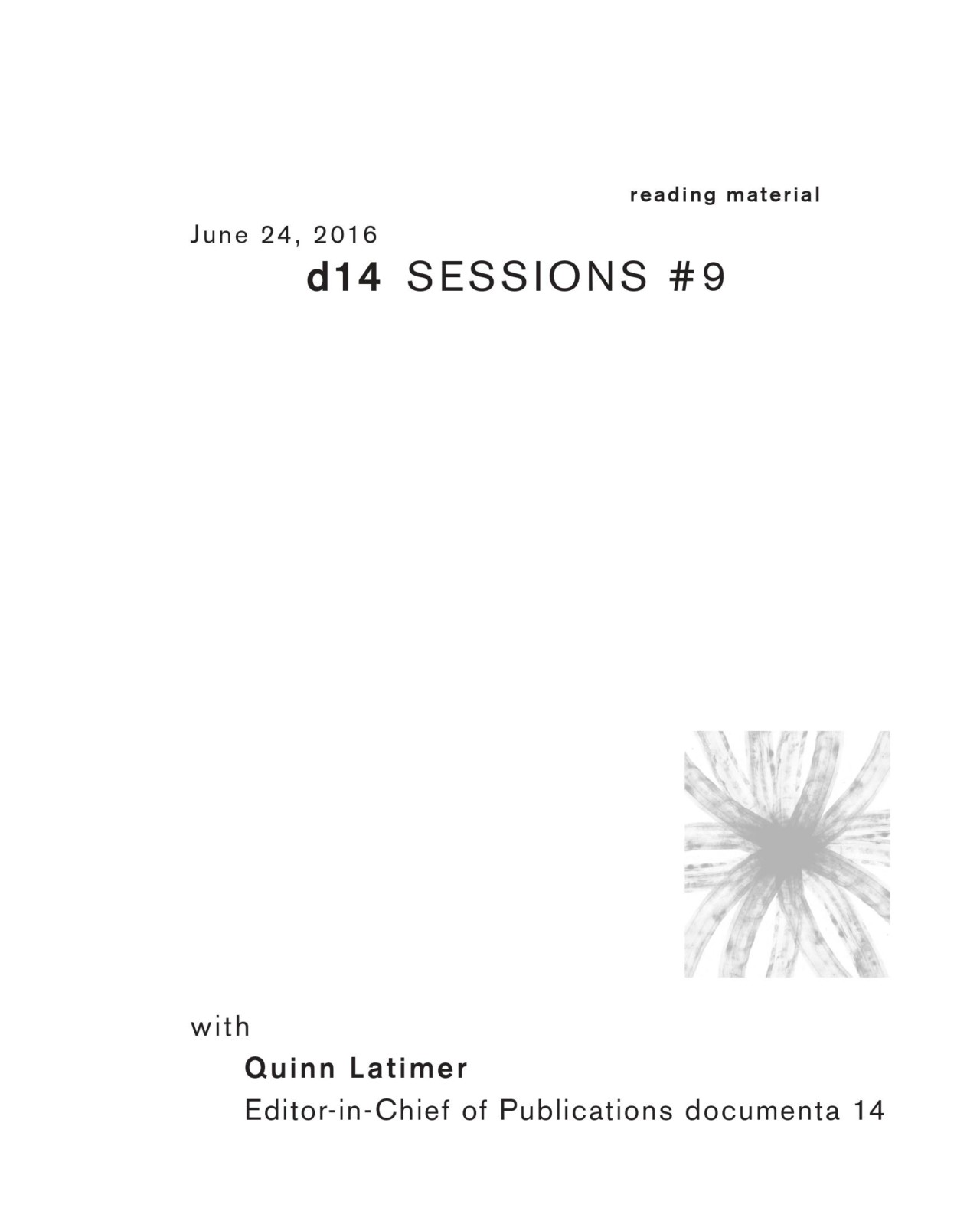 Membrane d14 SESSIONS #9, with Quinn Latimer, Editor-in-Chief of Publications d14