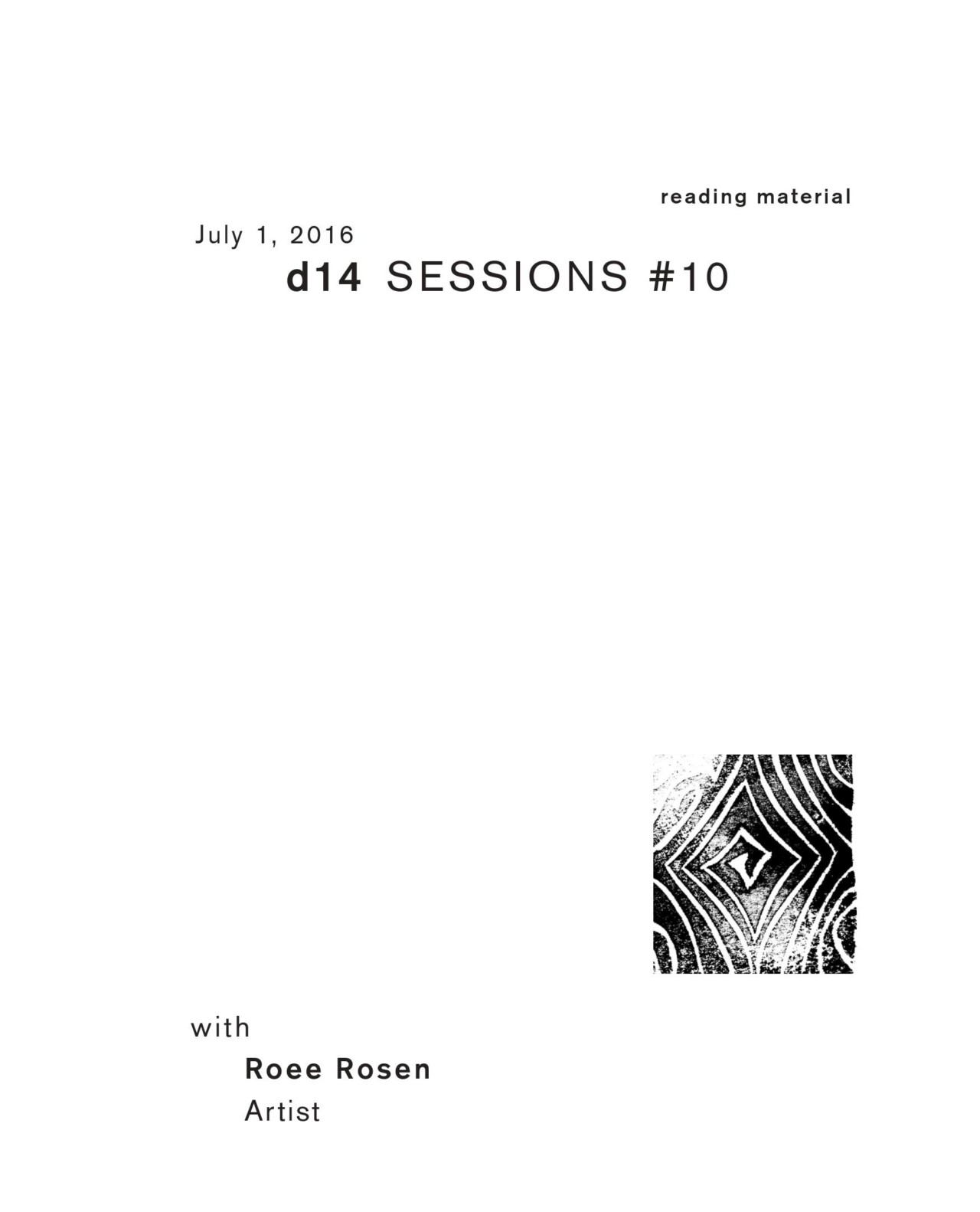 Membrane d14 SESSIONS #10, with Roee Rosen, Artist d14